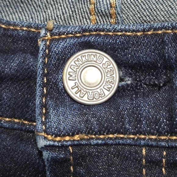 7 For All Mankind Womens Gwenevere Skinny Mid Rise Dark Wash Denim Jeans Size 29 - Picture 4 of 13